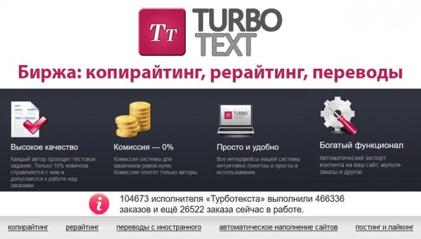 Биржа контента ТурбоТекст — оправдает ли ожидания заказчика